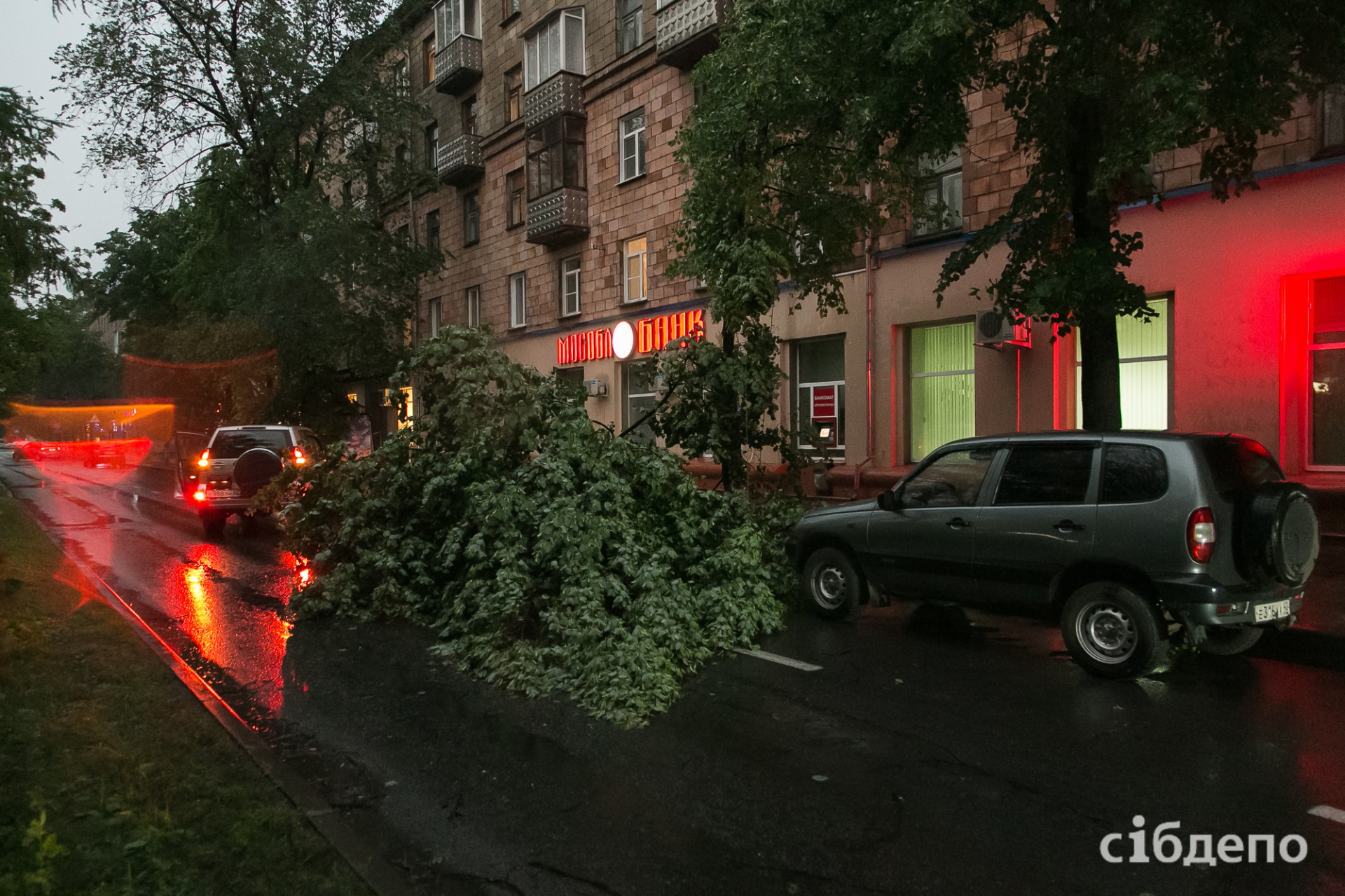 60 кемеровчан обратились в службу спасения из-за бури