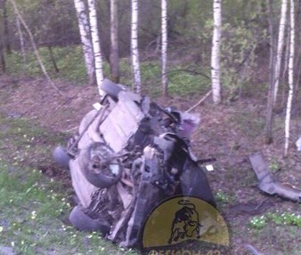 В Кемеровском районе пьяный водитель вылетел из машины