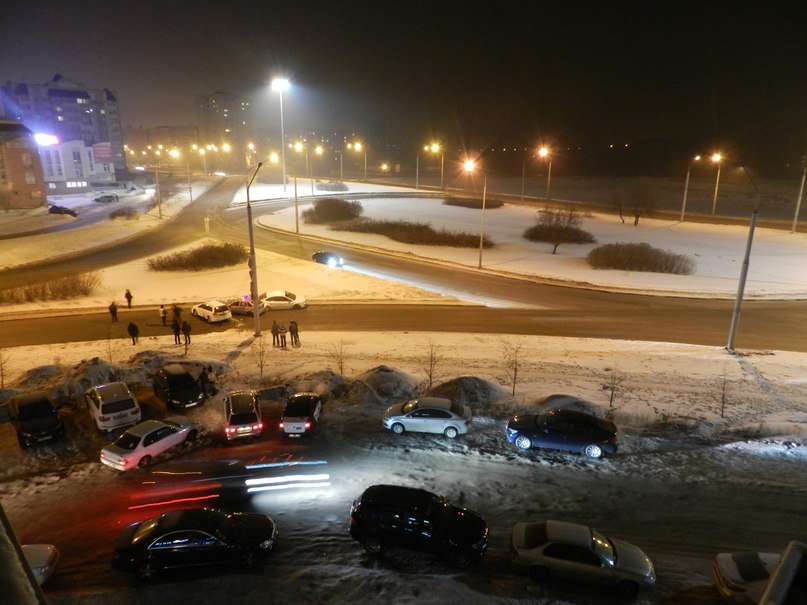 Ночью в Новокузнецке в результате погони столкнулись четыре автомобиля.