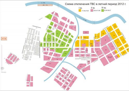 График отключения горячей воды в Кемерове