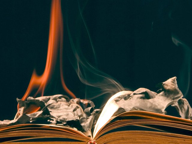 В сибирском городе сожгли книги о войне