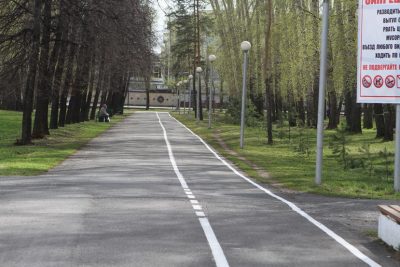 В Кемерове обновили разметку на всех велодорожках