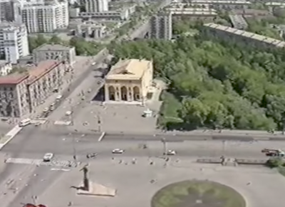 В Сети опубликовали видео Новокузнецка, снятое с вертолёта в прошлом веке
