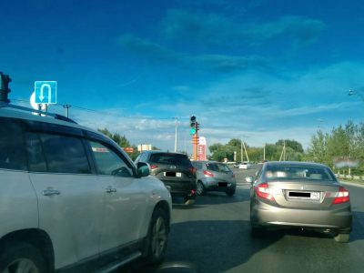 В Кемерове запустили светофоры на перекрёстке Притомский – Терешковой
