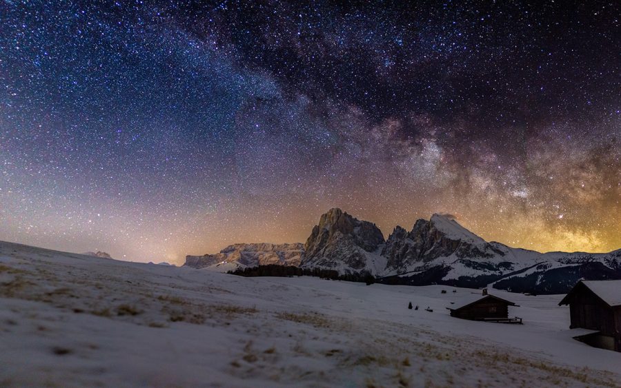 Млечный путь над Альпе Ди Сиузи, Южный Тироль, Италия. Фото: Фабиан Далпаис (Италия), 14 лет