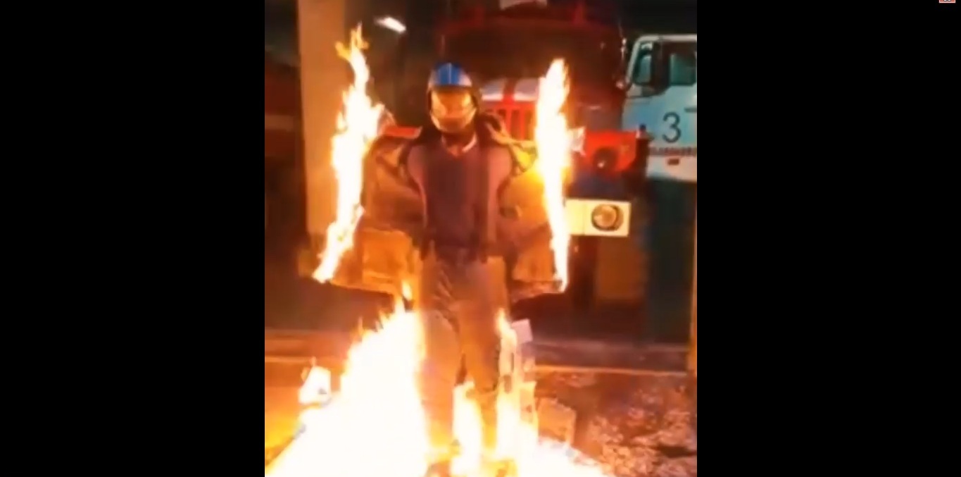 Пожарный из Кузбасса устроил самоподжог, и это вышло фантастически