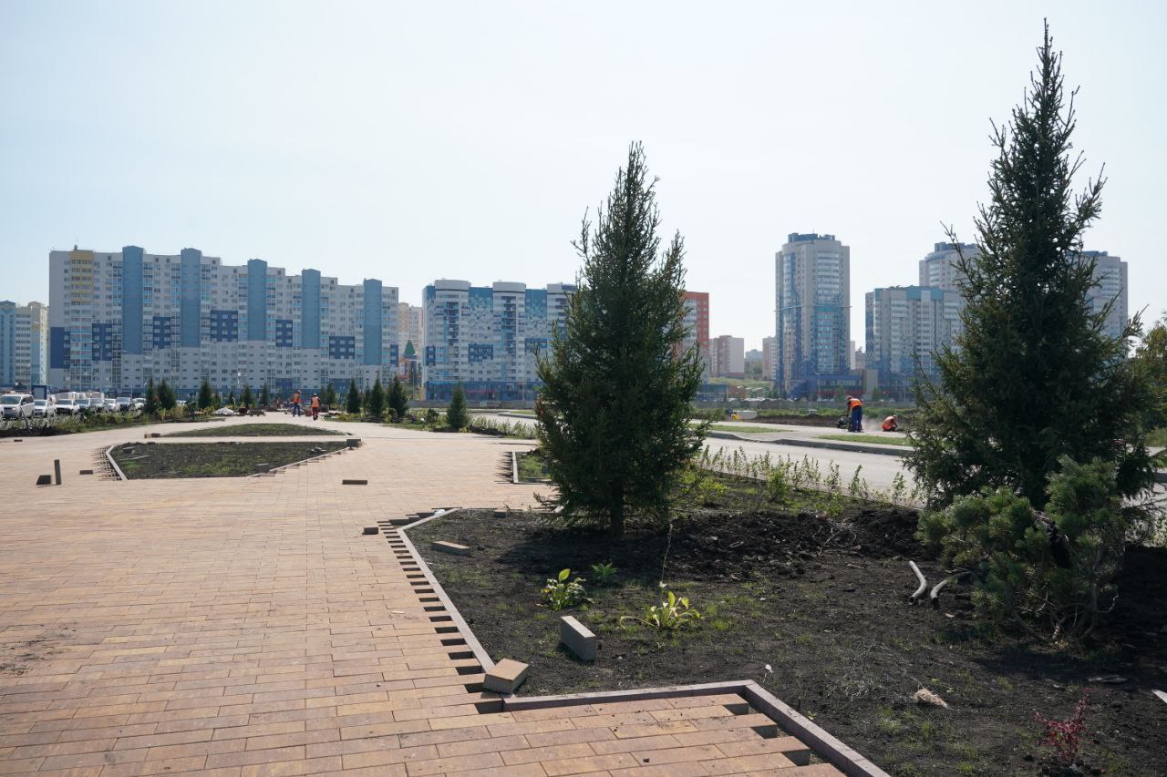 Строительство шикарного бульвара в Кемерове почти завершено