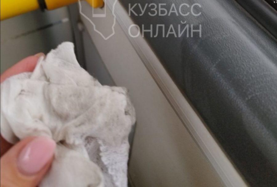 Пассажирка прошлась тряпочкой по салону транспорта в Кемерове