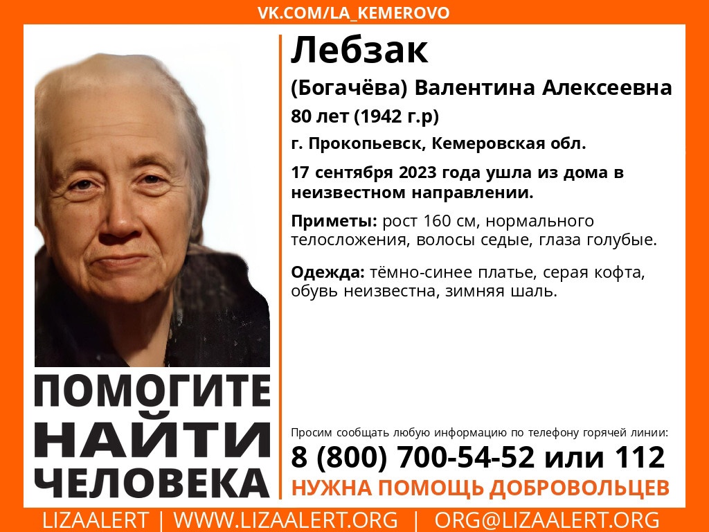 Кузбасских водителей просят помочь в поисках старушки