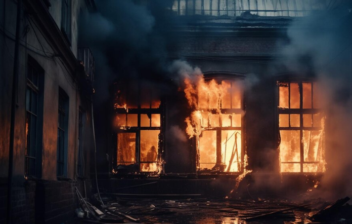 Кузбасские огнеборцы спасли женщину на пожаре в жилом доме