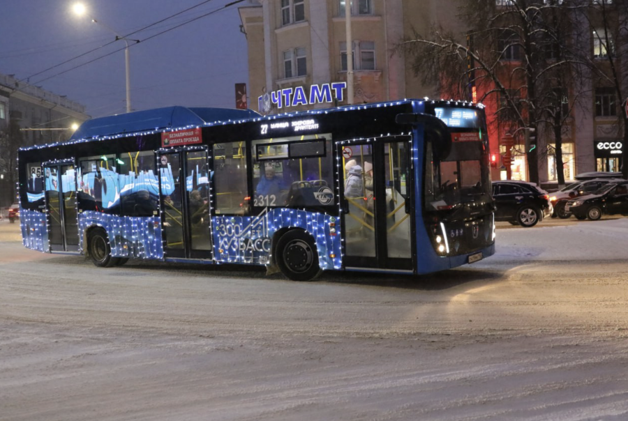 В новогоднюю ночь кемеровчан развезут городские автобусы