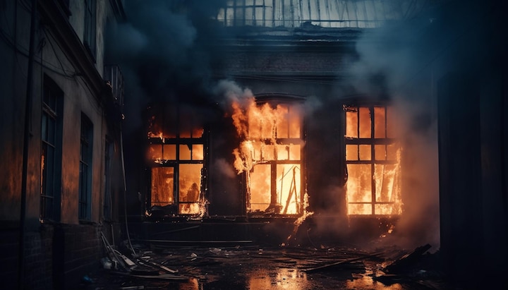 Крупный пожар площадью 4 тысячи «квадратов» ликвидируют в жилом доме российского региона