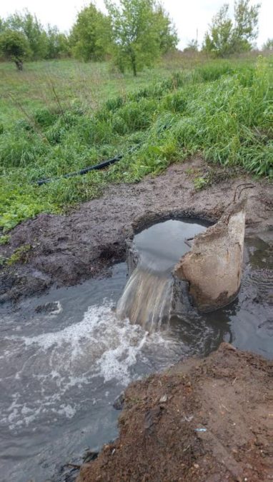 Сточные воды из канализации загрязняют почву в Новокузнецком районе