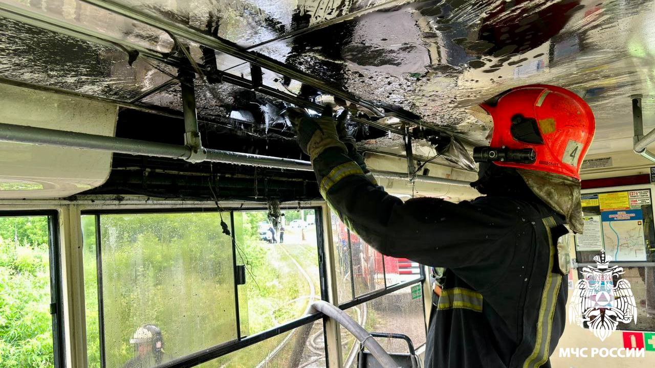 КЭТК объяснила, почему вспыхнул трамвай в Кемерове